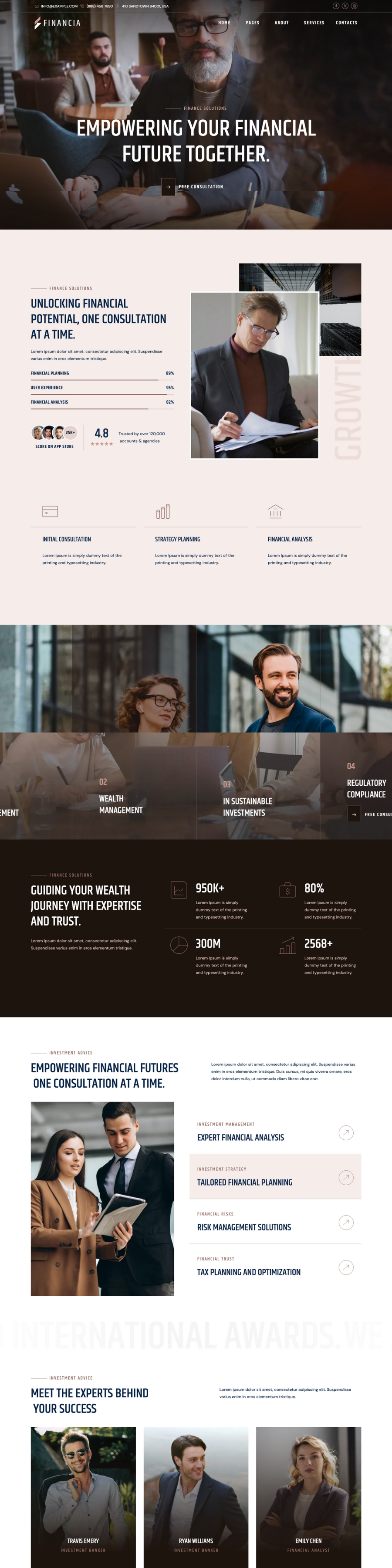 Financial Advisor Website