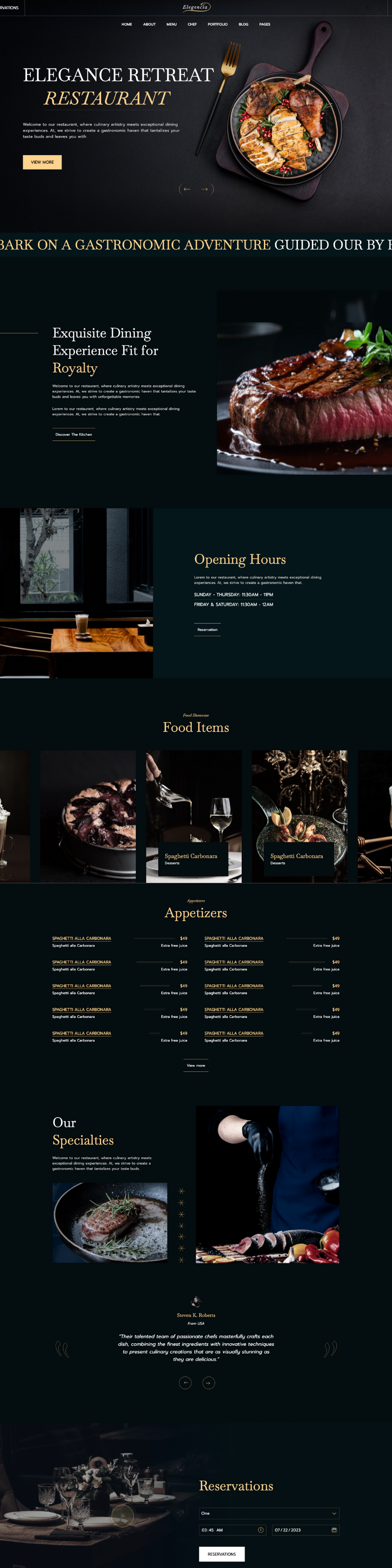 Restaurant Website