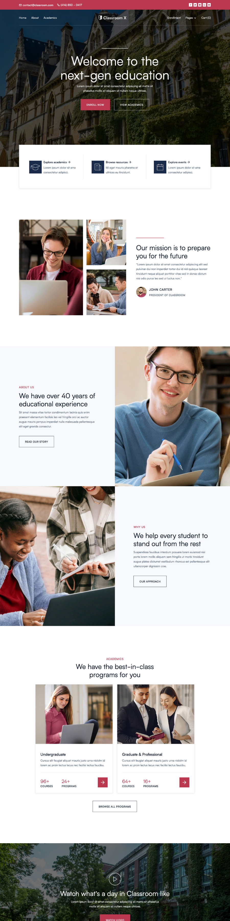 College Website