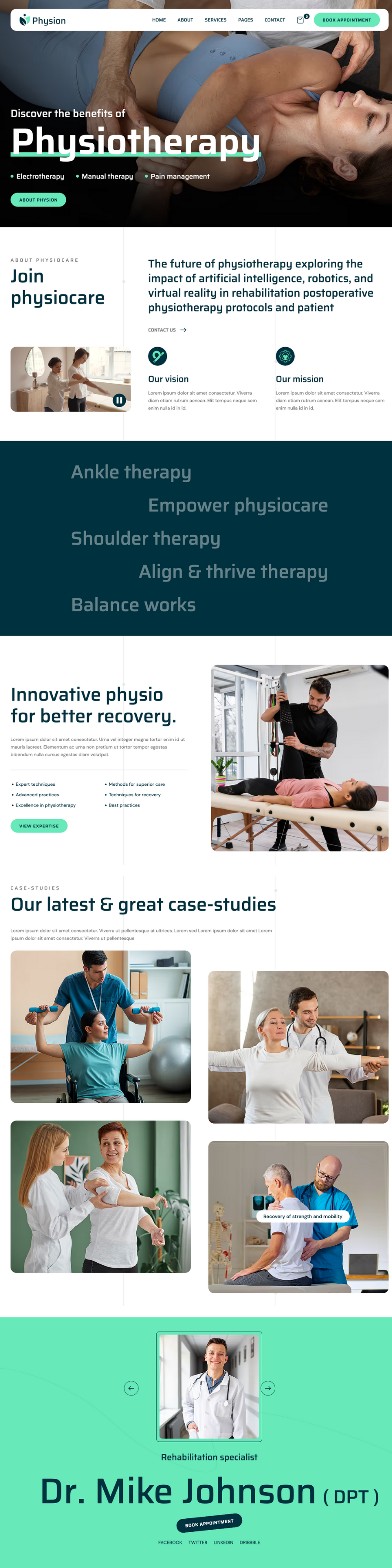 Physiotherapist Website