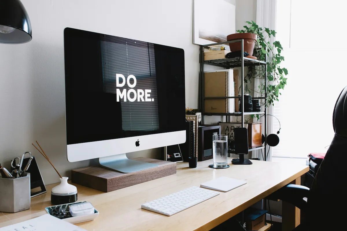 Business website example on desktop screen